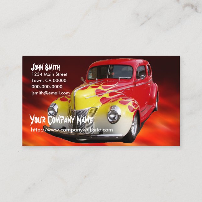 Tarjeta De Visita Hot Rod Deluxe (Anverso)
