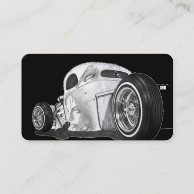 Tarjeta De Visita Hot Rods y Automobiles Business Card Ideas (Anverso)