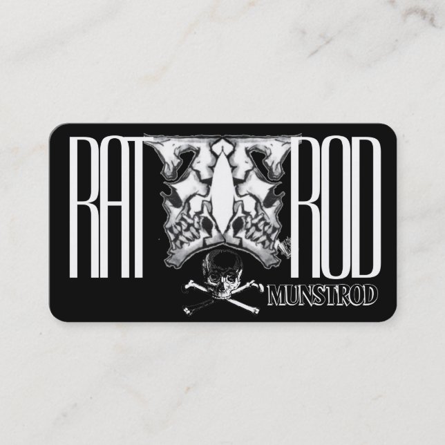 Tarjeta De Visita Hot Rods y Automobiles Business Card Ideas (Anverso)