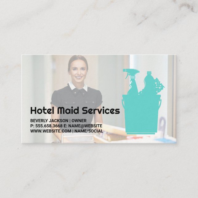 Tarjeta De Visita Hotel Cleaner | Servicios Maid (Anverso)