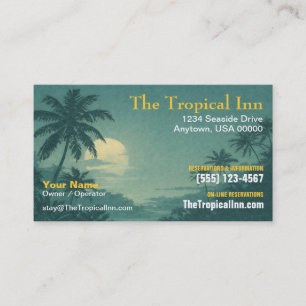 Tarjeta De Visita Hotel de la Isla, Alquiler de Vacaciones y Estanci