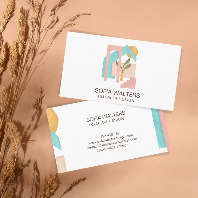 Tarjeta De Visita hotel inmobiliario de diseño interior (Subido por el creador)