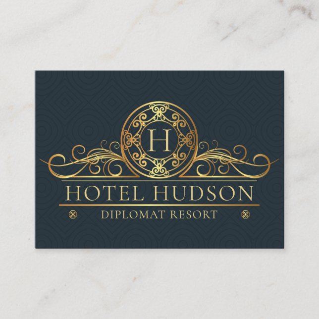 Tarjeta De Visita Hotel Luxury Gold (Anverso)