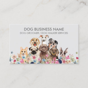 Tarjeta De Visita Hotel para perros Grey Veterinary Logo