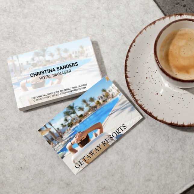 Tarjeta De Visita Hotel Resort | Poolside (Subido por el creador)