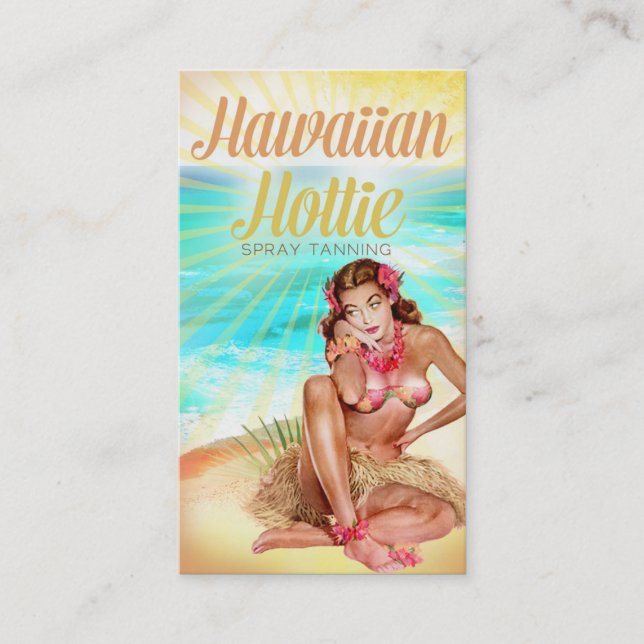 Tarjeta De Visita Hottie hawaiano me entra en contacto con para el (Anverso)