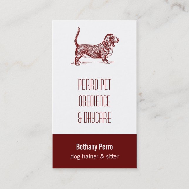 Tarjeta De Visita Hound Basset (Anverso)