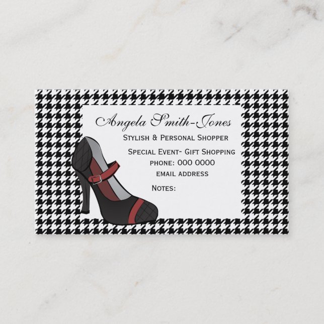 Tarjeta De Visita Hounds-tooth Heel! (Anverso)