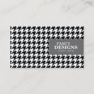 Tarjeta De Visita Houndstooth elegante