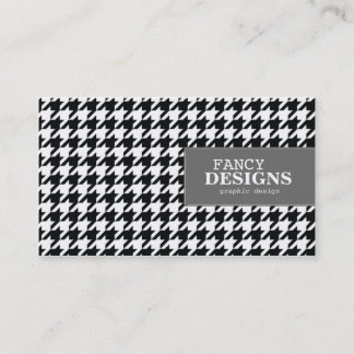 Tarjeta De Visita Houndstooth elegante