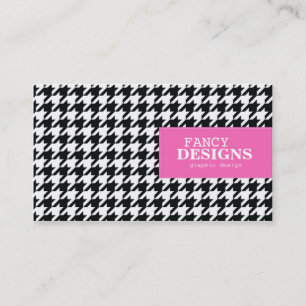 Tarjeta De Visita Houndstooth elegante