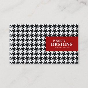 Tarjeta De Visita Houndstooth elegante
