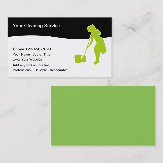 Tarjeta De Visita House And Office Cleaning Business Cards (Anverso / Reverso)