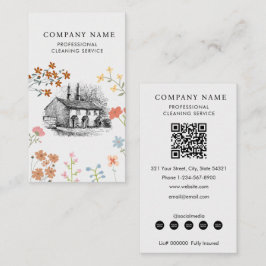 Tarjeta De Visita House Cleaner Cleaning Services Professional 