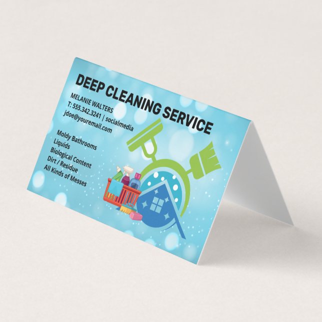 Tarjeta De Visita House Cleaning Services | Maid Cleaners (Anverso)