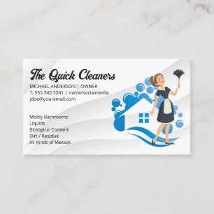 Tarjeta De Visita House Maid Limpieza doméstica
