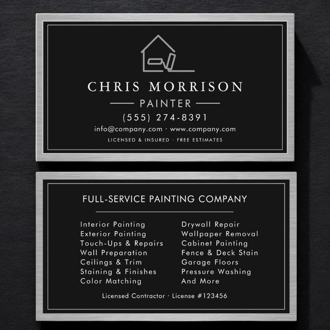 Tarjeta De Visita House Painter Metal Painting Service (Subido por el creador)