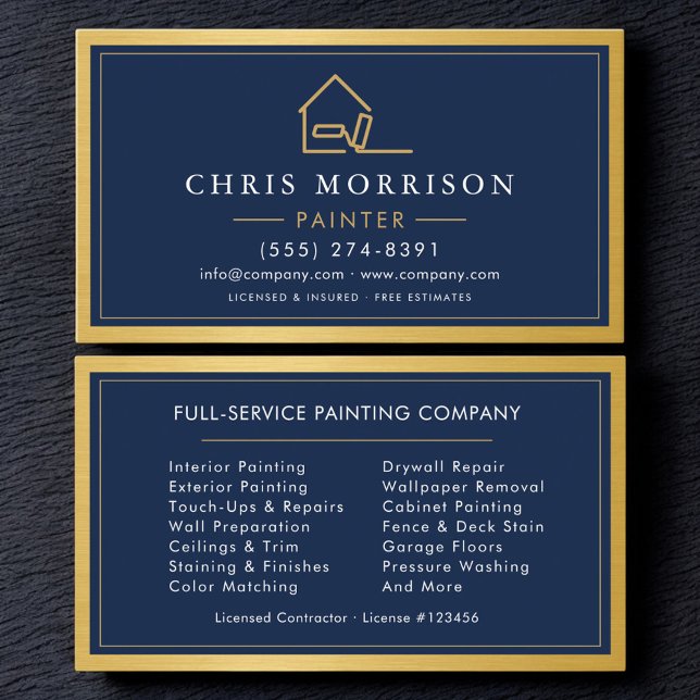 Tarjeta De Visita House Painter Metallic Painting Service (Subido por el creador)
