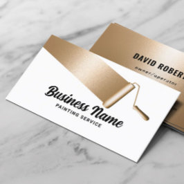 Tarjeta De Visita House Painter Professional Gold Painting Service
