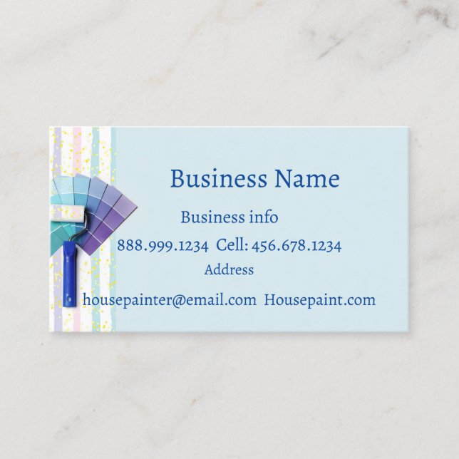 Tarjeta De Visita House Pinter Painting Wallpapering (Anverso)