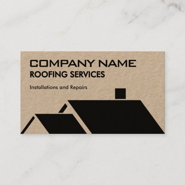 Tarjeta De Visita House roof geometric roofing Business Card (Anverso)