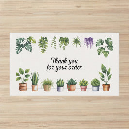 Tarjeta De Visita Houseplant Small Business Thank You Business Card