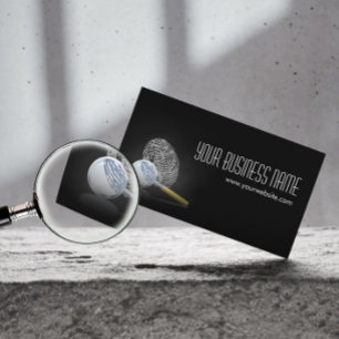 Tarjeta De Visita Huella dactilar profesional detective