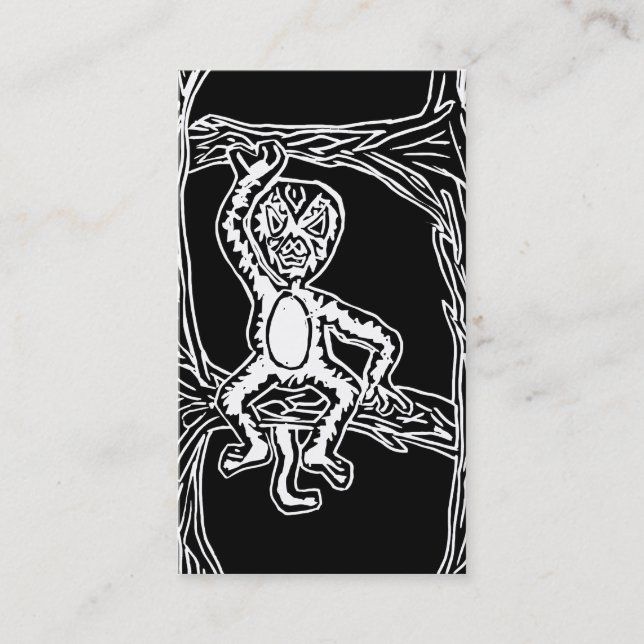 Tarjeta De Visita huella de madera de mono (Anverso)