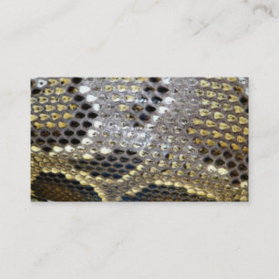 Tarjeta De Visita huella de serpiente gris beige negro