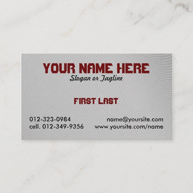 Tarjeta De Visita huella digital (Anverso)