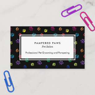 Tarjeta De Visita Huellas de pezuñas de papel de aluminio coloridas 