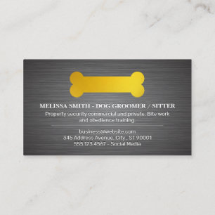 Tarjeta De Visita Hueso de perro dorado