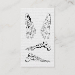Tarjeta De Visita Huesos humanos de la anatomía del viejo arte