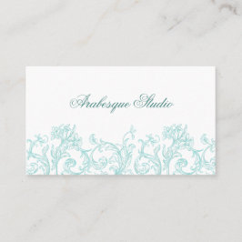 Tarjeta De Visita Huevo azul y blanco de Lavish Floral Robin