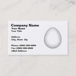 Tarjeta De Visita Huevo blanco del pollo
