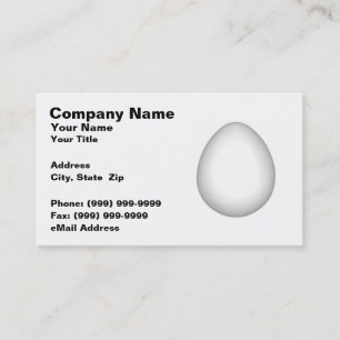 Tarjeta De Visita Huevo blanco del pollo