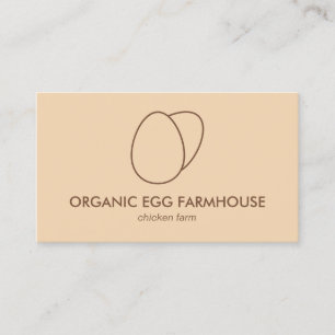 Tarjeta De Visita Huevo de gallina de granja naranja marrón