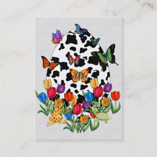 Tarjeta De Visita Huevo de Pascua de la piel de la vaca