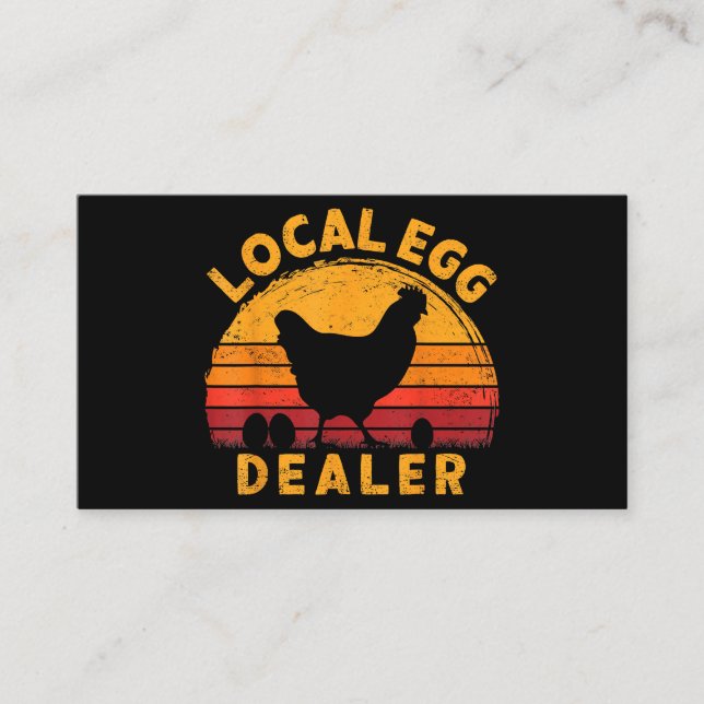 Tarjeta De Visita Huevo de pollo para granjeros de granjeros de huev (Anverso)