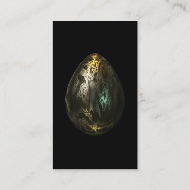 Tarjeta De Visita Huevo del metal fundido (Anverso)