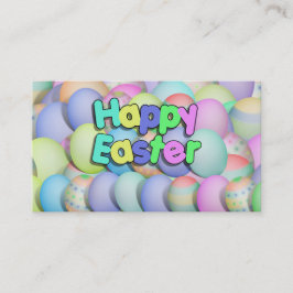 Tarjeta De Visita Huevos de Pascua Coloridos - Feliz Pascua