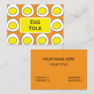 Tarjeta De Visita Huevos De Yema De Huevo