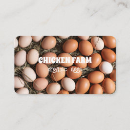 Tarjeta De Visita Huevos frescos Biohuevos Biohuevos Pollos Hen Farm