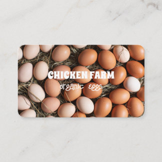 Tarjeta De Visita Huevos frescos Biohuevos Biohuevos Pollos Hen Farm
