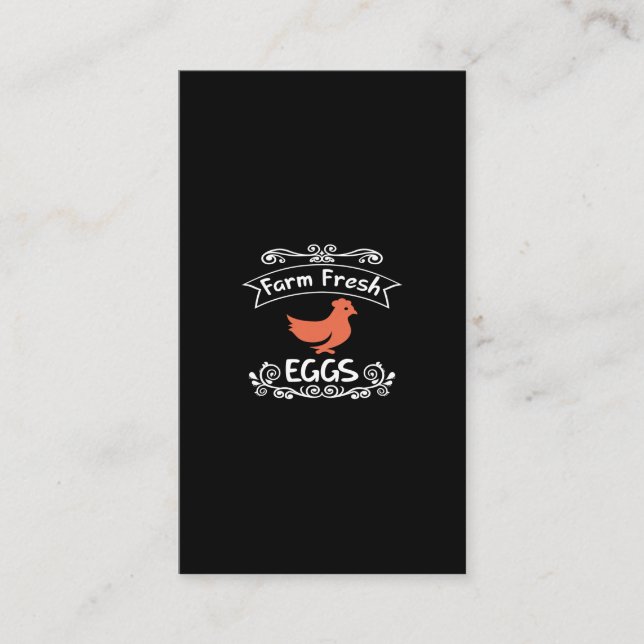 Tarjeta De Visita huevos frescos de granja (Anverso)