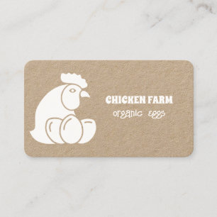 Tarjeta De Visita Huevos frescos de granja de pollos
