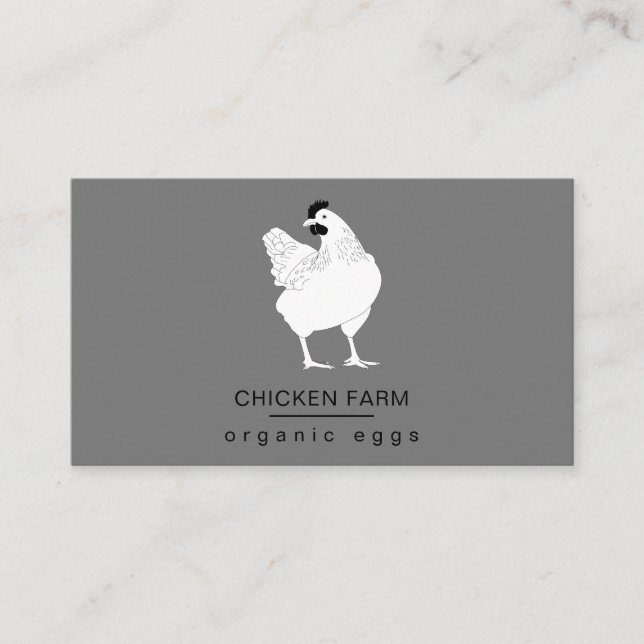 Tarjeta De Visita Huevos orgánicos Pollo Hen Granja Vintage Coche de (Anverso)