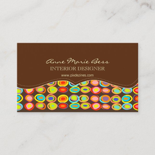Tarjeta De Visita Huevos retro en base a chocolate o DIY (Anverso)