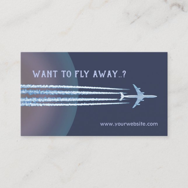 Tarjeta De Visita Huir ✈ (Anverso)