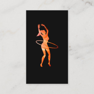 Tarjeta De Visita Hula Hoop Artista Mujeres Chicas Hooping